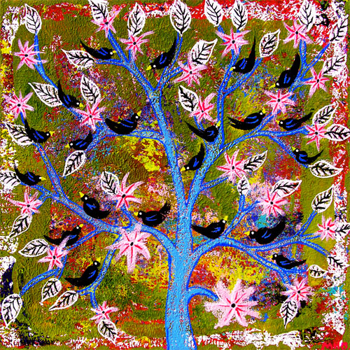 folk art tree