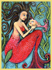 mermaid baby blanchett folk art