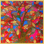 Margaret Blanchett folk art tree birds