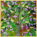 Margaret Blanchett folk art tree birds